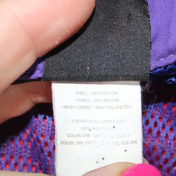 Patagonia Red Nylon Blend Lined Full Zip Windbreaker Hiking Jacket Size M - Picture 9 of 10